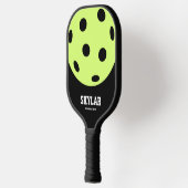 Schwarz-weiß-gelb-einzigartig hell pickleball schläger (Links)