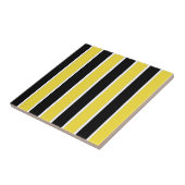 Schwarz-Weiß-Gelb-Streifen Fliese (Seite)