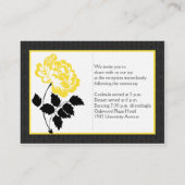 Schwarz, Weiß, Gelbe Peele auf der Leinenverschlus Begleitkarte (Rückseite)