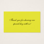 Schwarz, Weiß, Gelber Damast Hochzeitstempel (Rückseite)