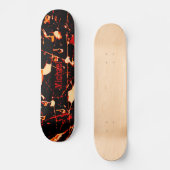 Schwarz-weiß Gelbgelb personalifizierbar Skateboard (Vorderseite)