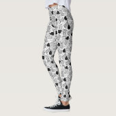 Schwarz-Weiß-Gelee Leggings (Links)