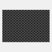 Schwarz-Weiß-Gemustert Geschenkpapier Set (Vorderseite)