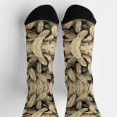 Schwarz-weiß gemusterte Blatt-Socken Socken (Oben)