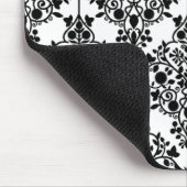Schwarz-weiß gemusterte Tapete-Mauspad Mousepad (Ecke)