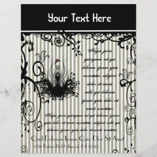 Schwarz-weiß gemusterter gestreifter Flyer