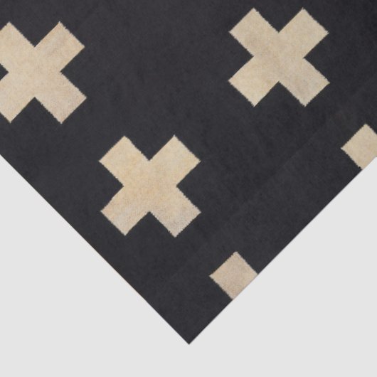 Schwarz-Weiß-Gemustertes Decoupage-Papier Seidenpapier (Ausschnitt)