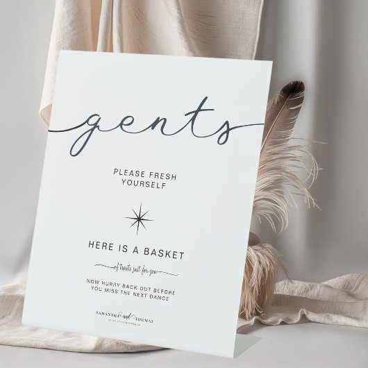 Schwarz-Weiß-Gents-Badetuch Sockelschild