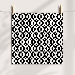 Schwarz-Weiß-Geo-Combo-Funky-Circles Poster