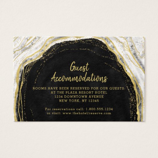 Schwarz-weiß Geode Guest Accommodation Insert Card (Vorderseite)