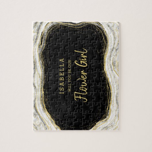 Schwarz-weiß Geode sei unser Blumenmädchen-Vorschl Puzzle (Vertikal)