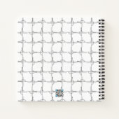 Schwarz-weiß Geometric Bullet Journal Sketchbook Notizblock (Rückseite)