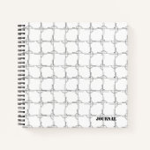 Schwarz-weiß Geometric Bullet Journal Sketchbook Notizblock (Vorderseite)