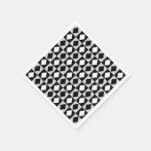 Schwarz-weiß Geometric Rhombus Diamond Serviette (Ecke)