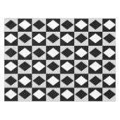 Schwarz-weiß Geometric Rhombus Diamond Tischdecke (Vorderseite (Horizontal))