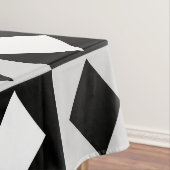Schwarz-weiß Geometric Rhombus Diamond Tischdecke (Beispiel)