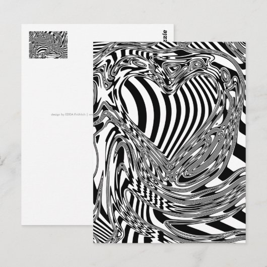 Schwarz-Weiß-Geometrie 12 Postkarte (Vorne/Hinten)