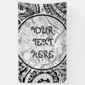 Schwarz-Weiß-Geometrie 15 Banner (Vertikal)