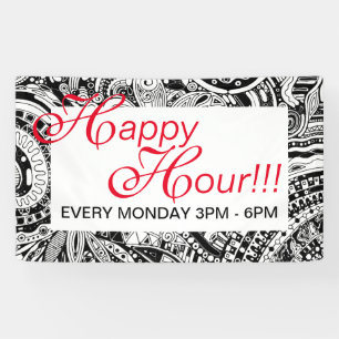 Schwarz-Weiß-Geometrie 15 Banner