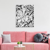 Schwarz-Weiß-Geometrie 15 Leinwanddruck (Insitu (Wohnzimmer))