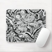 Schwarz-Weiß-Geometrie 15 Mousepad (Mit Mouse)