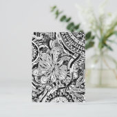 Schwarz-Weiß-Geometrie 15 Postkarte (Stehend Vorderseite)