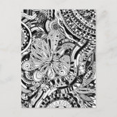 Schwarz-Weiß-Geometrie 15 Postkarte (Vorderseite)