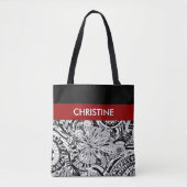 Schwarz-Weiß-Geometrie 15 Tasche (Vorderseite)