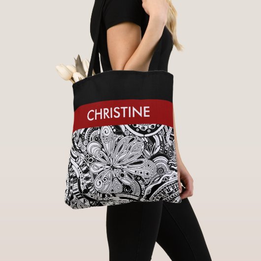 Schwarz-Weiß-Geometrie 15 Tasche (Von Nahem)