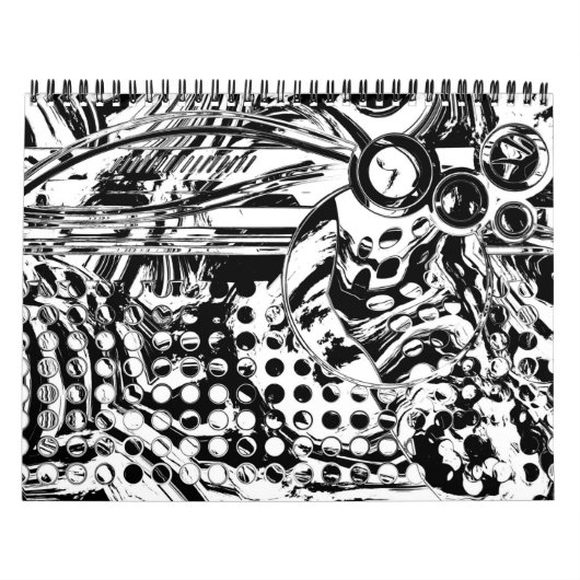 Schwarz-Weiß-Geometrie 20 Kalender (Titelbild)