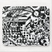Schwarz-Weiß-Geometrie 20 Mousepad (Vorne)