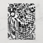 Schwarz-Weiß-Geometrie 20 Postkarte (Vorderseite)