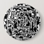 Schwarz-Weiß-Geometrie 25 Button (Vorderseite)