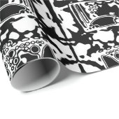 Schwarz-Weiß-Geometrie 25 Geschenkpapier (Rolleneckpunkt)