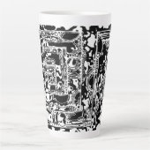 Schwarz-Weiß-Geometrie 25 Milchtasse (Vorderseite)