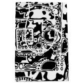 Schwarz-Weiß-Geometrie 25 Mittlere Geschenktüte (Vorderseite)