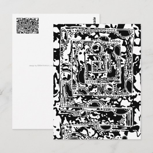 Schwarz-Weiß-Geometrie 25 Postkarte (Vorne/Hinten)