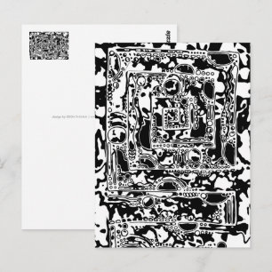 Schwarz-Weiß-Geometrie 25 Postkarte