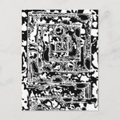 Schwarz-Weiß-Geometrie 25 Postkarte (Vorderseite)