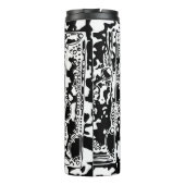 Schwarz-Weiß-Geometrie 25 Thermosbecher (Rückseite)