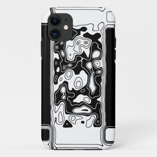 Schwarz-Weiß-Geometrie Art 1 Case-Mate iPhone Hülle (Rückseite)