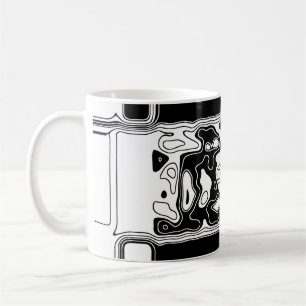Schwarz-Weiß-Geometrie Art 1 Kaffeetasse