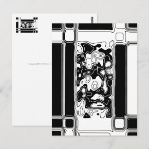 Schwarz-Weiß-Geometrie Art 1 Postkarte