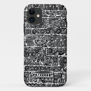 Schwarz-Weiß-Geometrie Art 2 Case-Mate iPhone Hülle