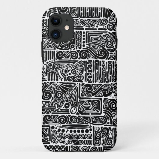 Schwarz-Weiß-Geometrie Art 2 Case-Mate iPhone Hülle (Rückseite)