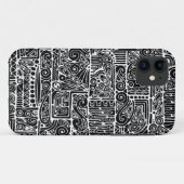 Schwarz-Weiß-Geometrie Art 2 Case-Mate iPhone Hülle (Rückseite (Horizontal))