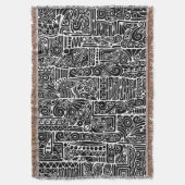 Schwarz-Weiß-Geometrie Art 2 Decke (Vorderseite Vertikal)