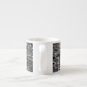 Schwarz-Weiß-Geometrie Art 2 Espressotasse (Rückseite)
