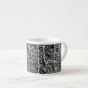 Schwarz-Weiß-Geometrie Art 2 Espressotasse