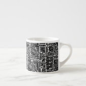 Schwarz-Weiß-Geometrie Art 2 Espressotasse (Rechts)